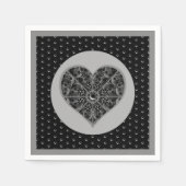 Keramische kant zwart servet (Voorkant)