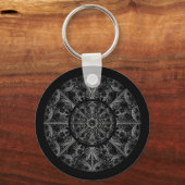 Keramische kant zwart sleutelhanger (Voorkant)
