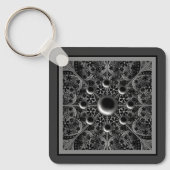 Keramische kant zwart sleutelhanger (Voorkant)