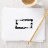 Keramische kant Zwart & sneeuwvlok Etiket (Insitu)