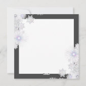 Keramische kant zwart & sneeuwvlok feestdagenkaart (Achterkant)