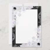 Keramische kant zwart & sneeuwvlok kaart (Achterkant)