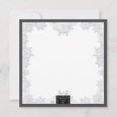 Keramische kant zwart & sneeuwvlok kaart (Achterkant)