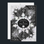 Keramische kant Zwart & sneeuwvlok Kaart<br><div class="desc">Kant print toegevoegd aan een keramisch effect voor dit fijne patroon met enkele inlays van parels of cabochons (getekend). Hier in het zwart, wat een gotische stijl geeft, bestaat dit patroon ook in lichtgrijs, zwart en blauw van Griekenland in mijn kerst collectie. Een fijn gemaakte en originele stijl besprenkeld met...</div>