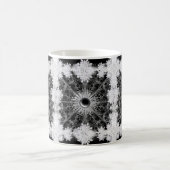 Keramische kant zwart & sneeuwvlok koffiemok (Center)