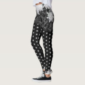 Keramische kant zwart & sneeuwvlok leggings (Links)