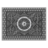 Keramische kant zwart & sneeuwvlok tafelkleed (Voorkant (Horizontaal))