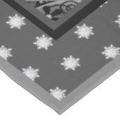 Keramische kant zwart & sneeuwvlok tafelkleed (Gekanteld)