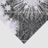 Keramische kant zwart & sneeuwvlok tissuepapier (Detail)