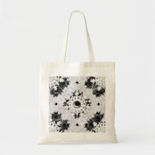 Keramische kant zwart & sneeuwvlok tote bag