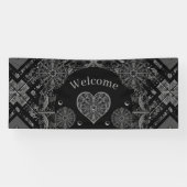 Keramische kant zwart spandoek (Horizontaal)