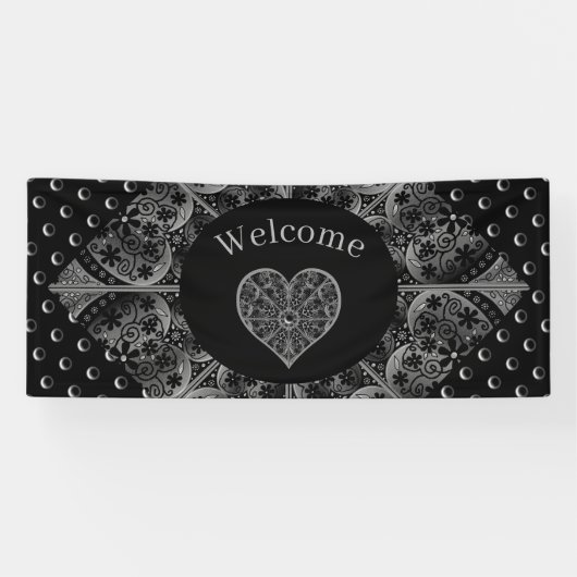 Keramische kant zwart spandoek (Horizontaal)