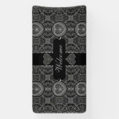 Keramische kant zwart spandoek (Verticaal)