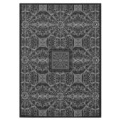 Keramische kant zwart tafelkleed (Voorkant)