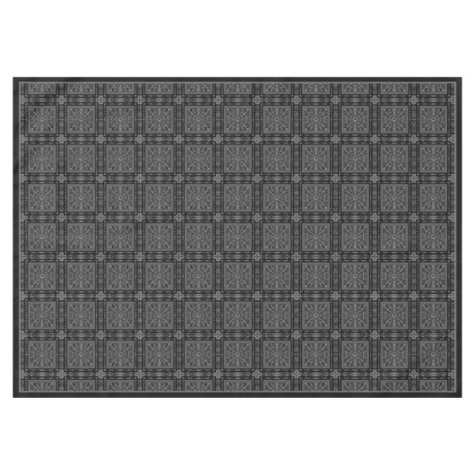 Keramische kant zwart tafelkleed (Voorkant (Horizontaal))