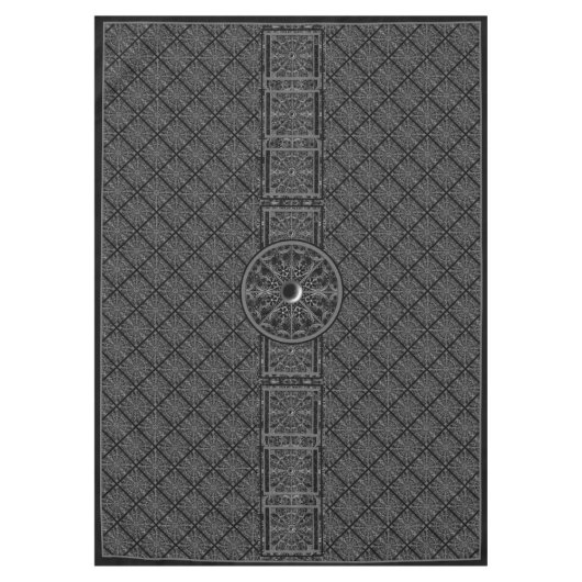 Keramische kant zwart tafelkleed (Voorkant)