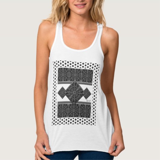 Keramische kant zwart tanktop (Voorkant)