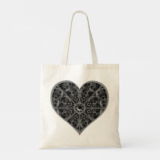 Keramische kant zwart tote bag (Achterkant)