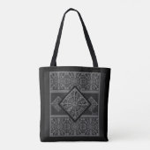 Keramische kant Zwart Tote Bag (Achterkant)