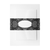 Keramische kant zwart uitnodigingen wikkel (Voorkant Voorbeeld)