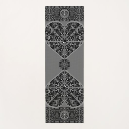 Keramische kant Zwart Yogamat (Voorkant)