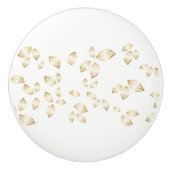 Keramische kast Knob-Gold Bladeren Keramische Knop (Voorkant)