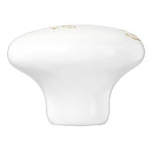 Keramische kast Knob-Gold Bladeren Knop (Zijkant)