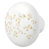 Keramische kast Knob-Gold Bladeren Knop (Rechts)
