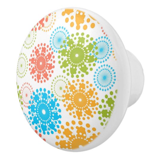 Keramische kast Knob-Mod Flowers Knop (Rechts)