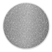 Keramische kast Knob-Silver Faux Glitter Keramische Knop (Voorkant)
