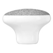 Keramische kast Knob-Silver Faux Glitter Keramische Knop (Zijkant)