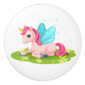 Keramische Kast Knop-Eenhoorn Keramische Knop (Voorkant)