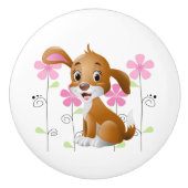 Keramische kast knop-puppy hond keramische knop (Voorkant)