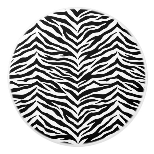 Keramische Kast Knop-Zebra Print Keramische Knop (Voorkant)
