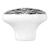 Keramische Kast Knop-Zebra Print Knop (Zijkant)