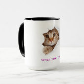 Keramische kattenkoffie Mok Tall Animal Mok (Voorkant links)