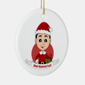 Keramische keramische cartoon voor kerstjongens keramisch ornament (Rechts)