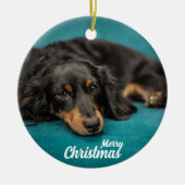 keramische keramische keramische sieraardehond Cut Keramisch Ornament (Voorkant)