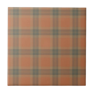 Keramische keramische vormgeving met Cream Tartan Tegeltje