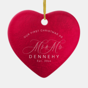 Keramische kerst, Iridescent Red Keramisch Ornament