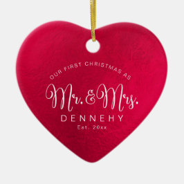 Keramische kerst, Iridescent Red Keramisch Ornament