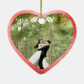 Keramische kerst, Iridescent Red Keramisch Ornament (Achterkant)