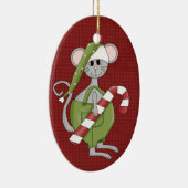 Keramische Kerst Muis Kerst Ornament (Rechts)