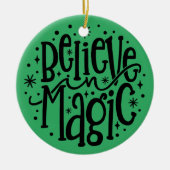 Keramische Kerst Ornament Geloof in magie (Voorkant)