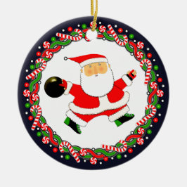 Keramische Kerstbal Bowling Cadeau Keramisch Ornament