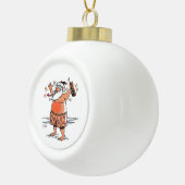 Keramische kerstbal, drink, kerstbal bal ornament (Rechts)