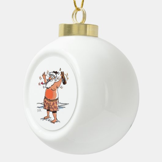 Keramische kerstbal, drink, kerstbal keramische bal ornament (Rechts)