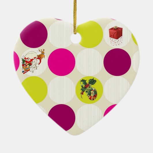 Keramische Kerstbal met Stippen Keramisch Ornament (Achterkant)