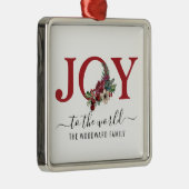 Keramische Kerstbal met tekst Joy Metalen Ornament (Rechts)
