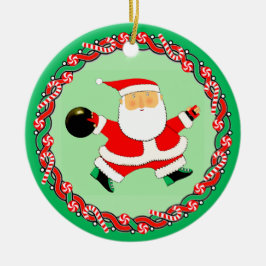 Keramische kerstbal voor bowlen cadeau keramisch ornament